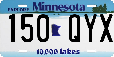 MN license plate 150QYX