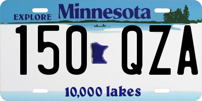 MN license plate 150QZA