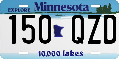 MN license plate 150QZD