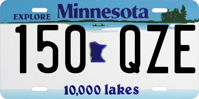 MN license plate 150QZE