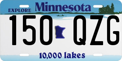 MN license plate 150QZG