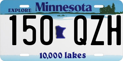 MN license plate 150QZH