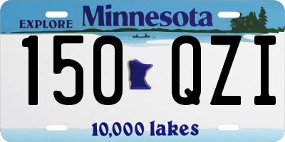 MN license plate 150QZI