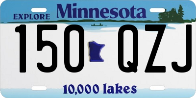 MN license plate 150QZJ