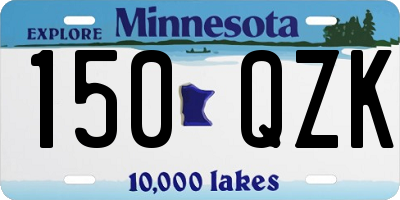 MN license plate 150QZK