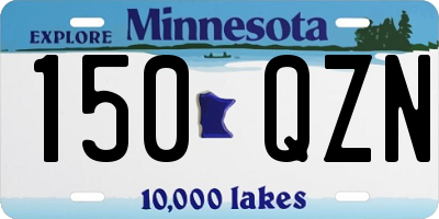 MN license plate 150QZN