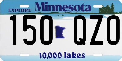 MN license plate 150QZO