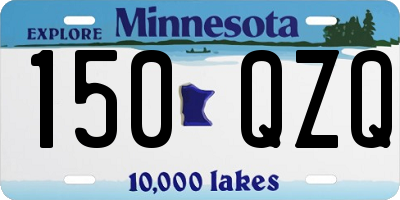 MN license plate 150QZQ