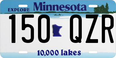 MN license plate 150QZR