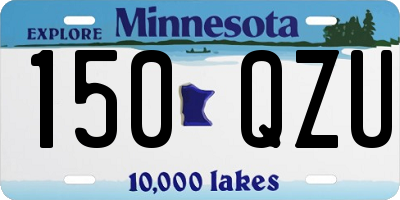 MN license plate 150QZU