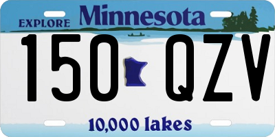 MN license plate 150QZV