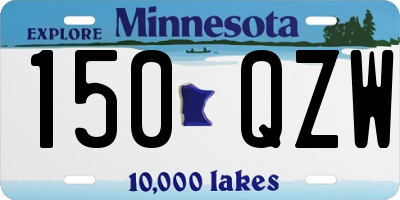 MN license plate 150QZW