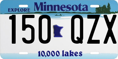 MN license plate 150QZX