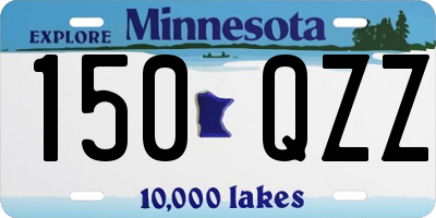 MN license plate 150QZZ
