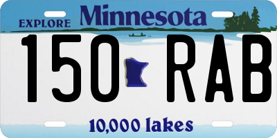 MN license plate 150RAB