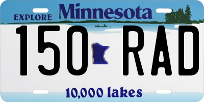 MN license plate 150RAD