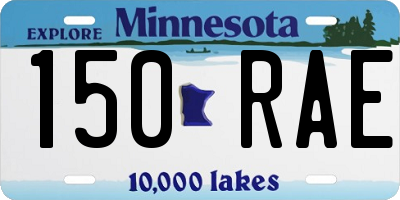 MN license plate 150RAE