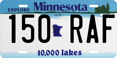 MN license plate 150RAF