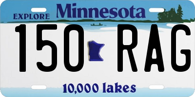 MN license plate 150RAG