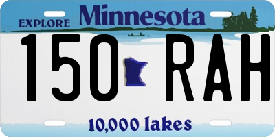 MN license plate 150RAH