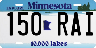 MN license plate 150RAI