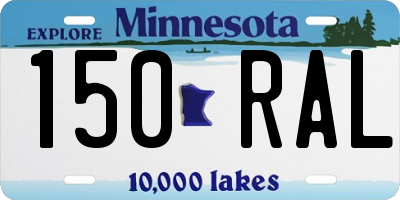 MN license plate 150RAL