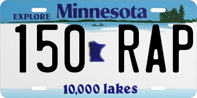 MN license plate 150RAP