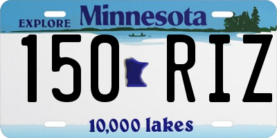 MN license plate 150RIZ
