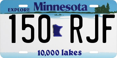 MN license plate 150RJF