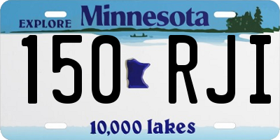MN license plate 150RJI
