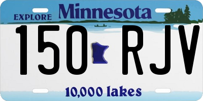 MN license plate 150RJV