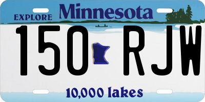 MN license plate 150RJW