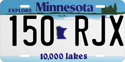 MN license plate 150RJX