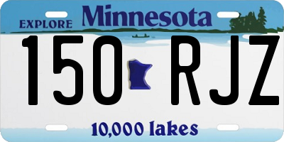 MN license plate 150RJZ