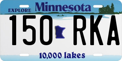 MN license plate 150RKA