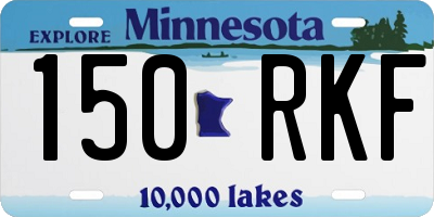 MN license plate 150RKF