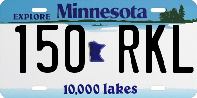MN license plate 150RKL