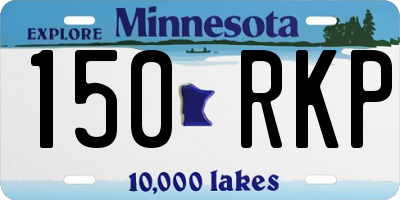 MN license plate 150RKP