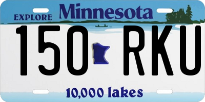 MN license plate 150RKU