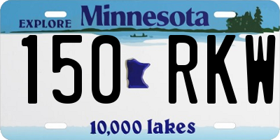 MN license plate 150RKW