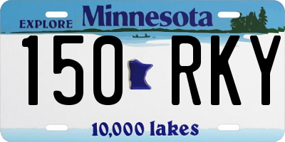 MN license plate 150RKY
