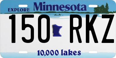 MN license plate 150RKZ