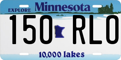 MN license plate 150RLO