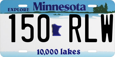 MN license plate 150RLW