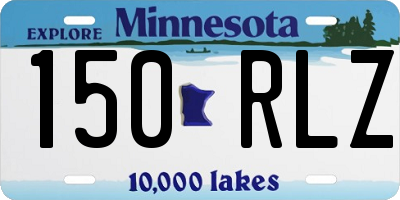 MN license plate 150RLZ