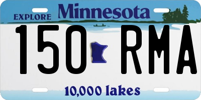 MN license plate 150RMA