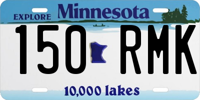 MN license plate 150RMK