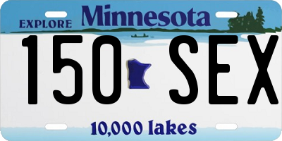 MN license plate 150SEX