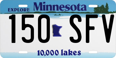 MN license plate 150SFV