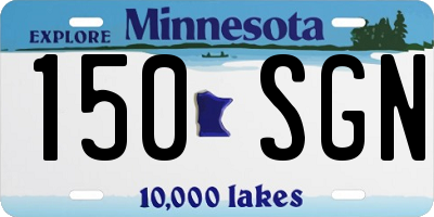 MN license plate 150SGN
